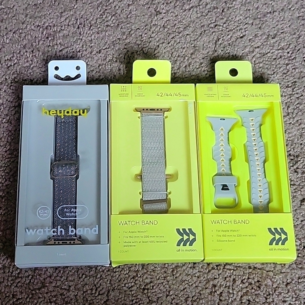 Three brand new watch bands for Apple Watch